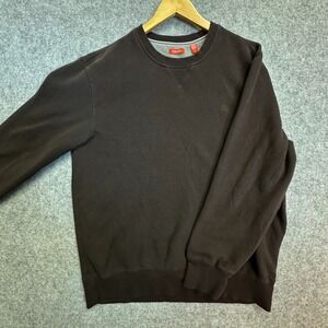 IZOD Crewneck Fleece Pullover Sweatshirt Men's Size L Dark Brown Cotton Blend